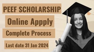 How to Apply in PEEF Scholarship 2023  PEEF Scholarship 2023 Apply Online  PEEF Online Apply 2023 [upl. by Daitzman376]