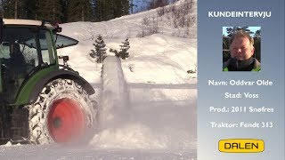 Kundeintervju DALEN snøfres 2011 på en Fendt 313 [upl. by Ahsac]