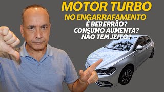 MOTOR TURBO 10 170 TSI DO POLO HIGHLINE 2024 EM TESTE DE CONSUMO NO ENGARRAFAMENTO [upl. by Bethel406]