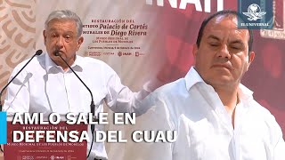 Abuchean a Cuauhtémoc Blanco en Morelos y AMLO sale a su defensa [upl. by Skiest271]