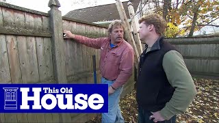 How to Replace a Rotted Fence Post  This Old House [upl. by Ynaitirb]