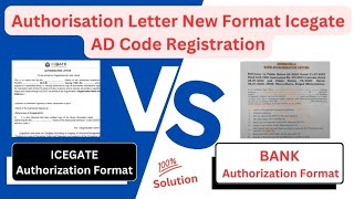 Format of Authorization letter  ICEGATE Authorization Vs Bank Authorization letter registration [upl. by Saylor274]