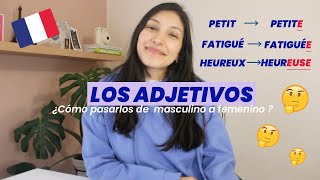 LOS ADJETIVOS EN FRANCÉS 🇫🇷 ¿Cómo pasarlos a femenino y plural [upl. by Adelbert576]