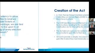 Land Titles Community Land Trusts and Housing in African Nova Scotian Communities [upl. by Redneval]