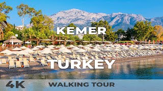 4K Kemer Turkey  Walking Tour 2022  Mediterranean Coast 2022 [upl. by Ailehpo]