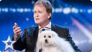 Marc Métral and his TALKING DOG Wendy wow the judges  Audition Week 1  Britains Got Talent 2015 [upl. by Vladimar]