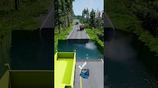 Dump trucks vs water pit 15  BeamNG drive beamngdrive carsvsmassivepotholespart2 automobile [upl. by Gabey]