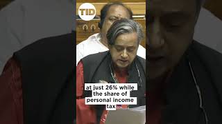 Shashi Tharoor  Today Personal Income Tax is Higher than Corporate Tax tid indiandebate tax [upl. by Yggam443]