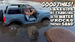 Ford Bronco in the WATER up ROCKS through SAND 118 Scale RC Crawler [upl. by Bowyer]