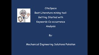 CiteSpace Best Literature Mining Tool Getting Started  Keywords Cooccurrence Analysis Tutorial 1 [upl. by Assital]