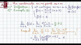 analyse mathématique s1 la continuité dune fonction 1 [upl. by Aisatna230]