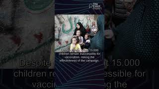 Polio Vaccination Campaign Resumes in Gaza Amid Crisis gaza palestine health vaccine israel [upl. by Quartus]