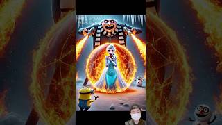 Gru  Minions VS Elsa Anna Moana Maleficent Venom Iron Man Pennywise Godzilla [upl. by Annawyt]