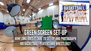 Green Screen SetUp How Long Does it Take to SetUp amp Photograph 100 Basketball Players amp Wresters [upl. by Dianne]