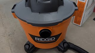 Ridgid Shop vac 9 Gallon 43 Peak HP [upl. by Afrikah270]