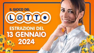 Estrazione in diretta del Gioco del Lotto e del Simbolotto di sabato 13 Gennaio 2024 [upl. by Alric471]