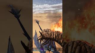 Ark Ascended  Wyvren vs Deathworm  Scorched Earth  Official PVE shorts [upl. by Vahe]