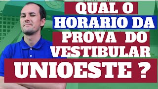 QUAL O HORÁRIO E DATA DA PROVA DA UNIOESTE [upl. by O'Donovan]