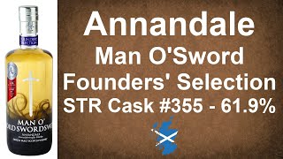 Annandale Man OSword Peated Founders Selection STR 355 Lowland Whisky Review from WhiskyJason [upl. by Amaj]