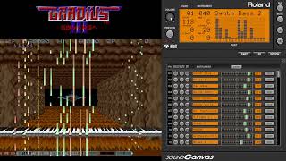 Gradius III  High Speed Dimension MIDI  Sound Canvas VA [upl. by Adelaida906]