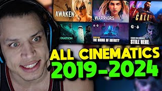 Tyler1 reacts to ALL LoL Season Cinematics 20192024 with chat [upl. by Abigale233]