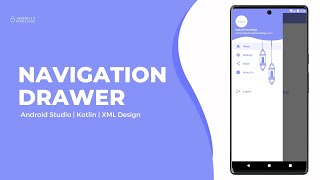 Navigation Drawer Menu in Android Studio using Kotlin [upl. by Emelina]