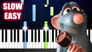 Le Festin Ratatouille  SLOW EASY Piano Tutorial [upl. by Flita]