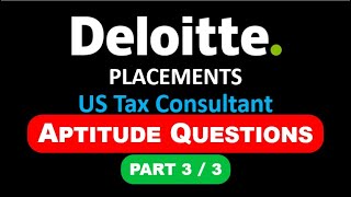 Deloitte Tax Consultant  Aptitude Test Questions  Logical Reasoning Part 33 TheAptitudeGuy [upl. by Addiego]