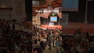 People shuffling in to begin Grace Agenda 2024 idaho Christchurch moscow [upl. by Greyso168]