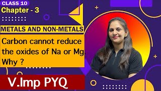 carbon cannot reduce the oxides of na or mg metals and non metals class 10 [upl. by Toogood]