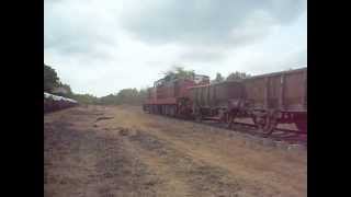 Sri Lanka Railways  Two limestone trains crossing at Karadipooval [upl. by Jamesy]