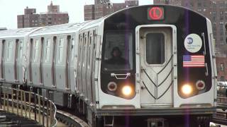 R143 L Trains at Atlantic Avenue AM RUSH [upl. by Marcia]