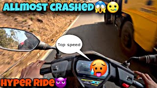 TVs Ntorq 125 xt almost crashed 😢😭 Ntorq xt hyper riding Ntorq xt riders Ntorq xt rider Sachin [upl. by Alieka]