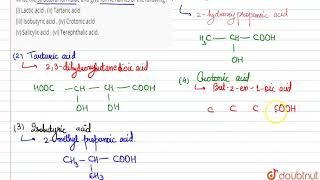 Write the structural formulae and give IUPAC names of the following  i Lactic acid [upl. by Baptlsta155]