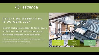 Webinar  Décret tertiaire et objectifs 2030 [upl. by Nave]