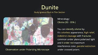 Dunite  Ultramafic Igneous Rock Intrusive in Thin Section under Microscope  Petrology [upl. by Aubree]