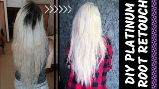 DIY PLATINUM BLONDE REGROWTH TOUCH UP [upl. by Warfore213]