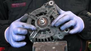 Alternator front bearing change Bosch and valeo tutorial [upl. by Akihsar413]