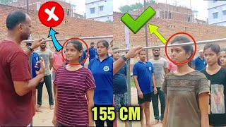 Girls Height Measurement 155 CM लंबाई Common mistakes [upl. by Armitage]