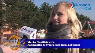 Krośnianka w konkursie Miss Ziemi Lubuskiej  22012016 r  krosno24tv [upl. by Ymassej]