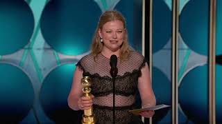 Sarah Snook Wins Best Television Female Actor – Drama Series I 81st Annual Golden Globes [upl. by Enened]