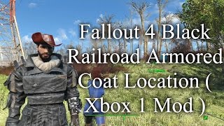 Fallout 4 Black Railroad Armored Coat Location  Xbox 1 Mod [upl. by Royden]