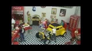 ジオラマ diorama ガレージ garage American Graffiti diner snap on [upl. by Rosenkrantz707]