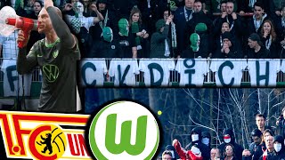 9045 Rekord Ultras treiben Protest auf die Spitze Union vs Wolfsburg [upl. by Anahsit669]