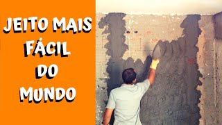 COMO REBOCAR PAREDE PT 3  PASSO A PASSO  DIY [upl. by Gignac]