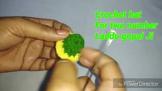 Crochet hat  woollen cap for 2 number Laddu gopal Ji [upl. by Gesner413]