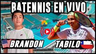 Alejandro Tabilo vs Brandon Nakashima  Masters 1000 de Miami  Reaccionando en vivo [upl. by Darya]