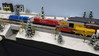 MODEL TRAINS 2024 Montreal Model Train Expo N scale Freight Meet on MaiNe MoNtreal Moodles Layout [upl. by Bolanger]