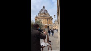 Time lapse of someone painting the Radcliffe Camera [upl. by Morgun]