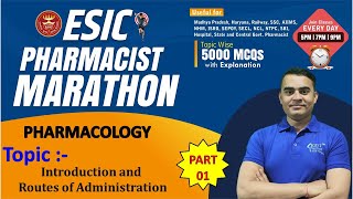 ESIC PHARMACIST MARATHON CLASS 1  Pharmacology 130 ESIC Pharmacist MCQs esicpharmacist 🎯✍️📌🙌👍 [upl. by Akemrej]